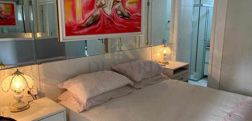 Apartamento Mobiliado de 130 m² com 2 Quartos e Suíte à Venda no Gonzaga, Santos