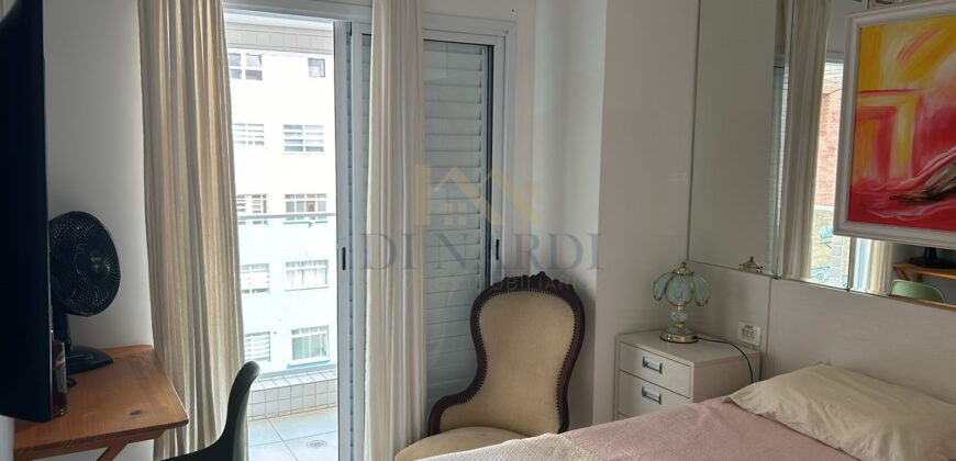 Apartamento Mobiliado de 130 m² com 2 Quartos e Suíte à Venda no Gonzaga, Santos